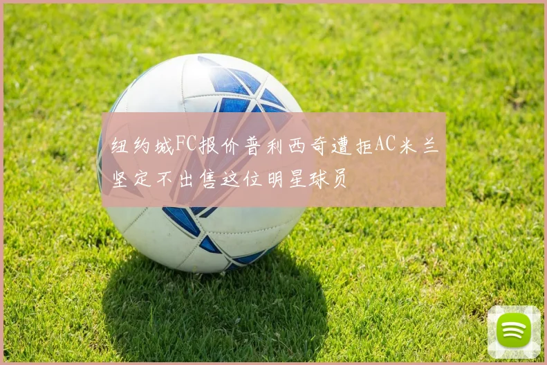 纽约城FC报价普利西奇遭拒AC米兰坚定不出售这位明星球员